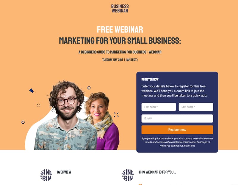 Event / Webinar Registration Template