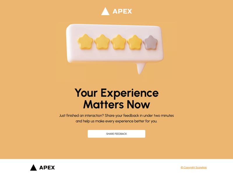 Experience Feedback Scorecard B