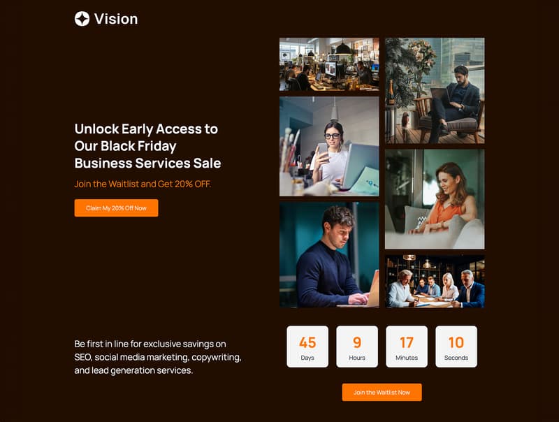 Black Friday Waitlist - Marketing Services