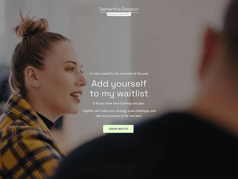 Business Consultant Waitlist Freelance