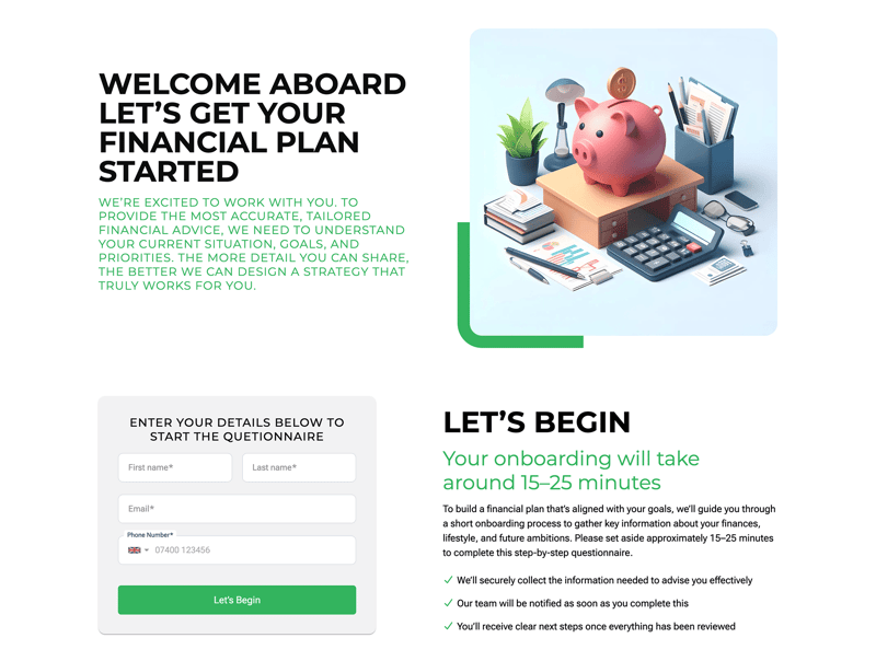 Financial Adviser Client Onboarding Scorecard