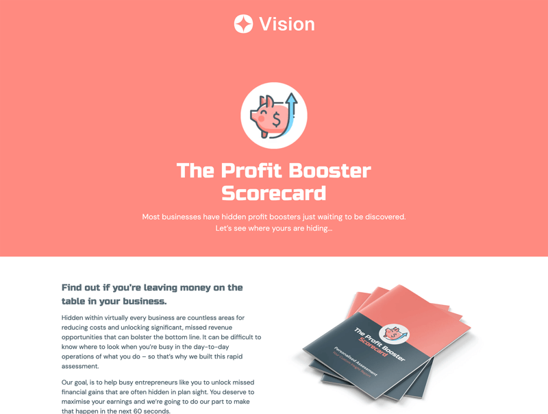 The Profit Booster Scorecard
