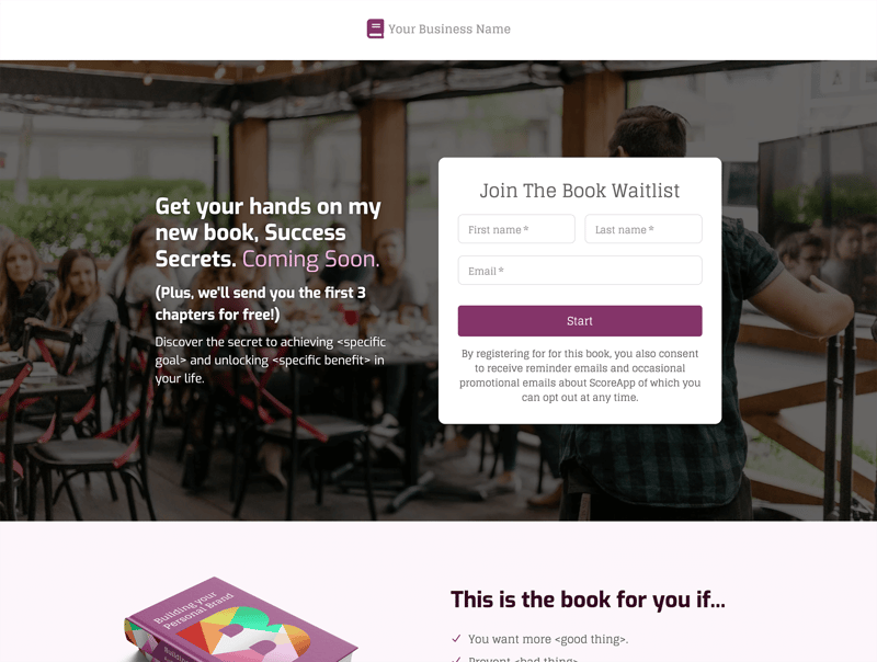 Join the Book Waitlist 2025