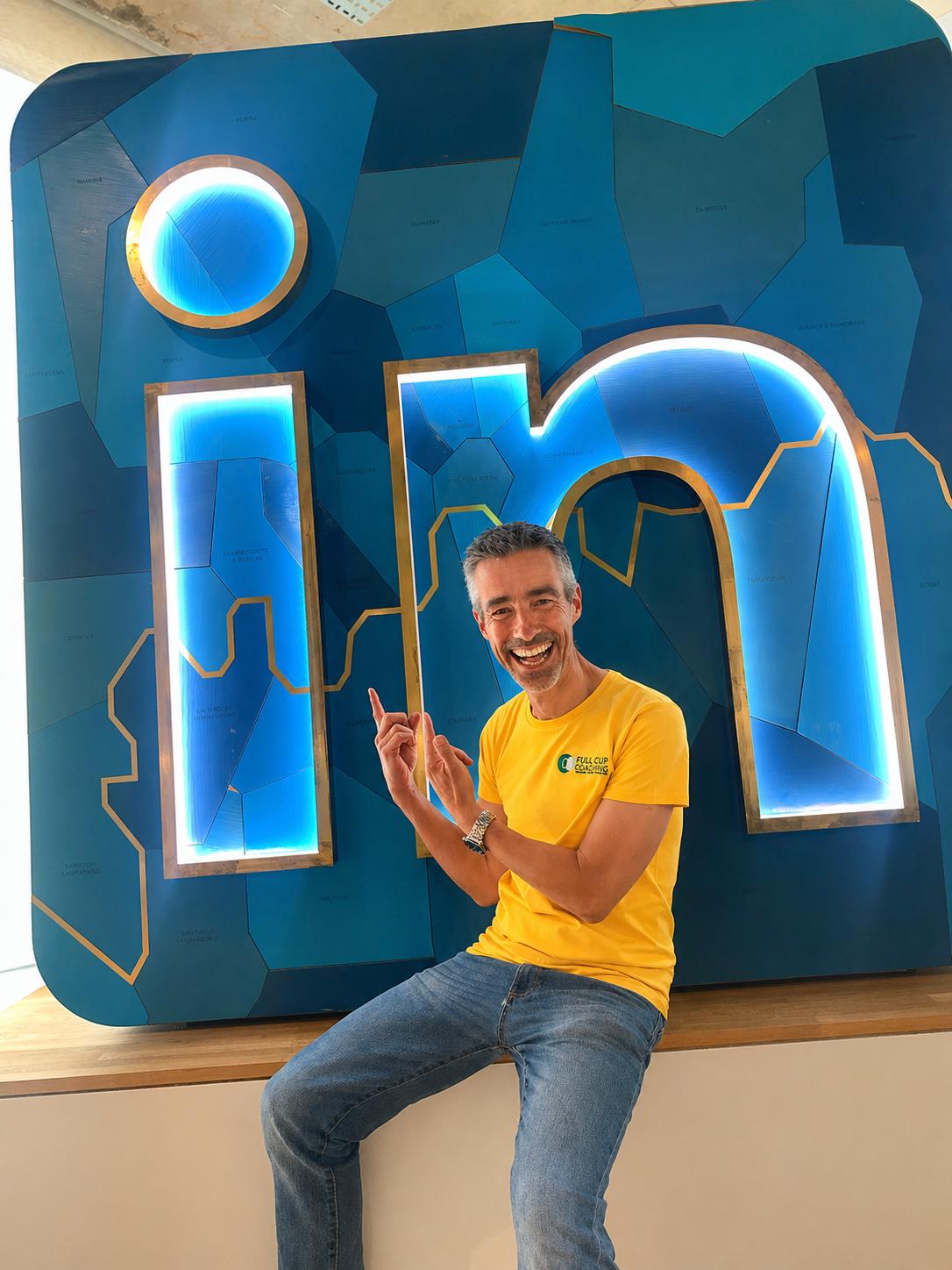 Professional building their LinkedIn presence
