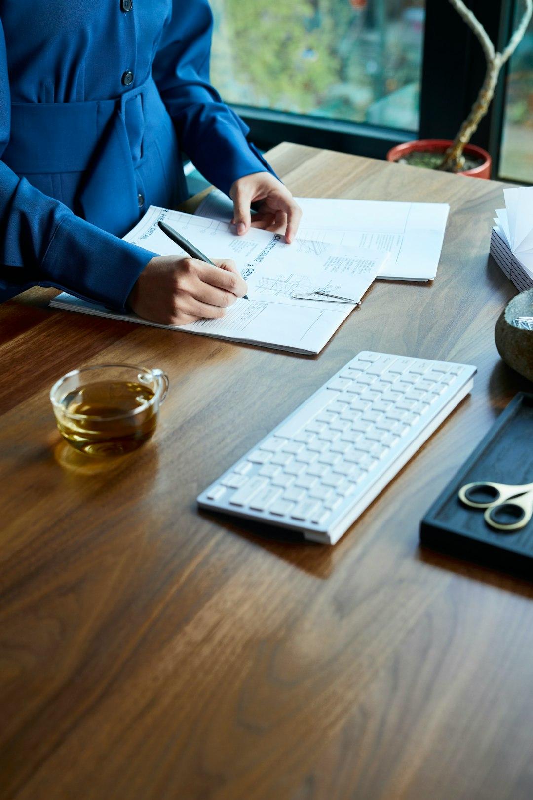 Business owner reviewing valuation figures
