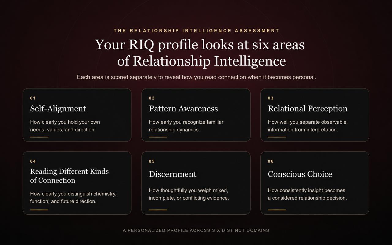 RIQ profile across six areas of Relationship Intelligence
