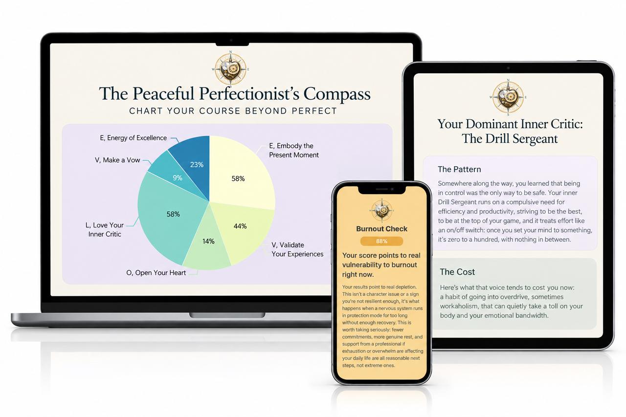 Your personalized results shown across laptop and phone screens