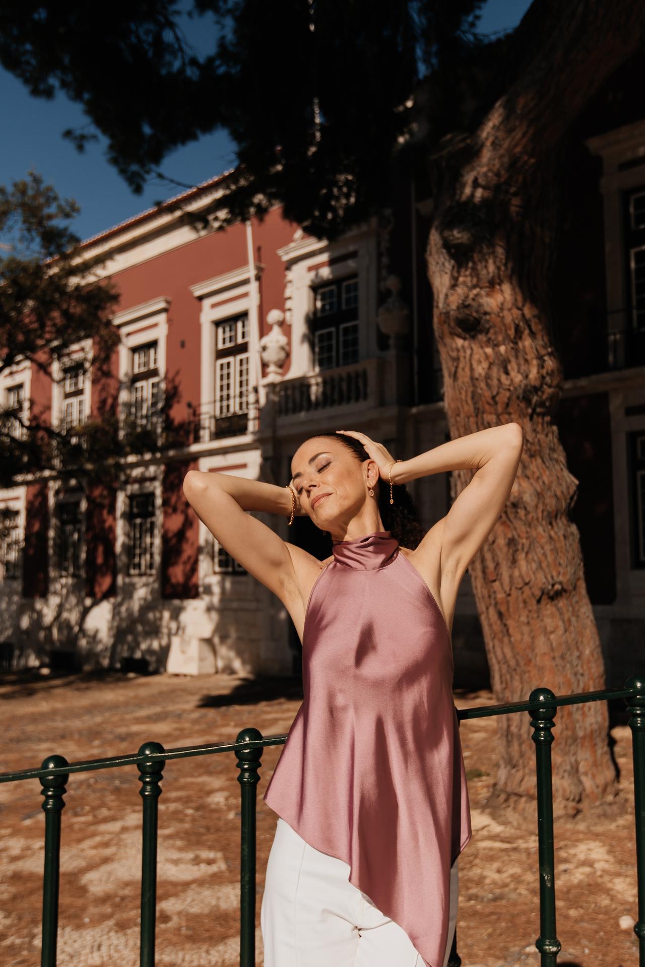 A woman resting in a quiet, softly lit moment