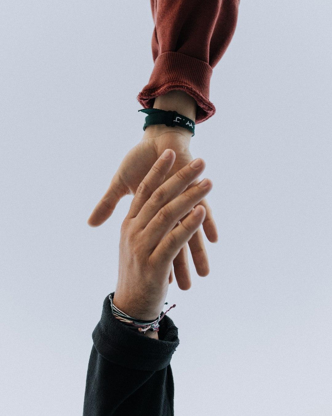 A hiring manager greeting a candidate