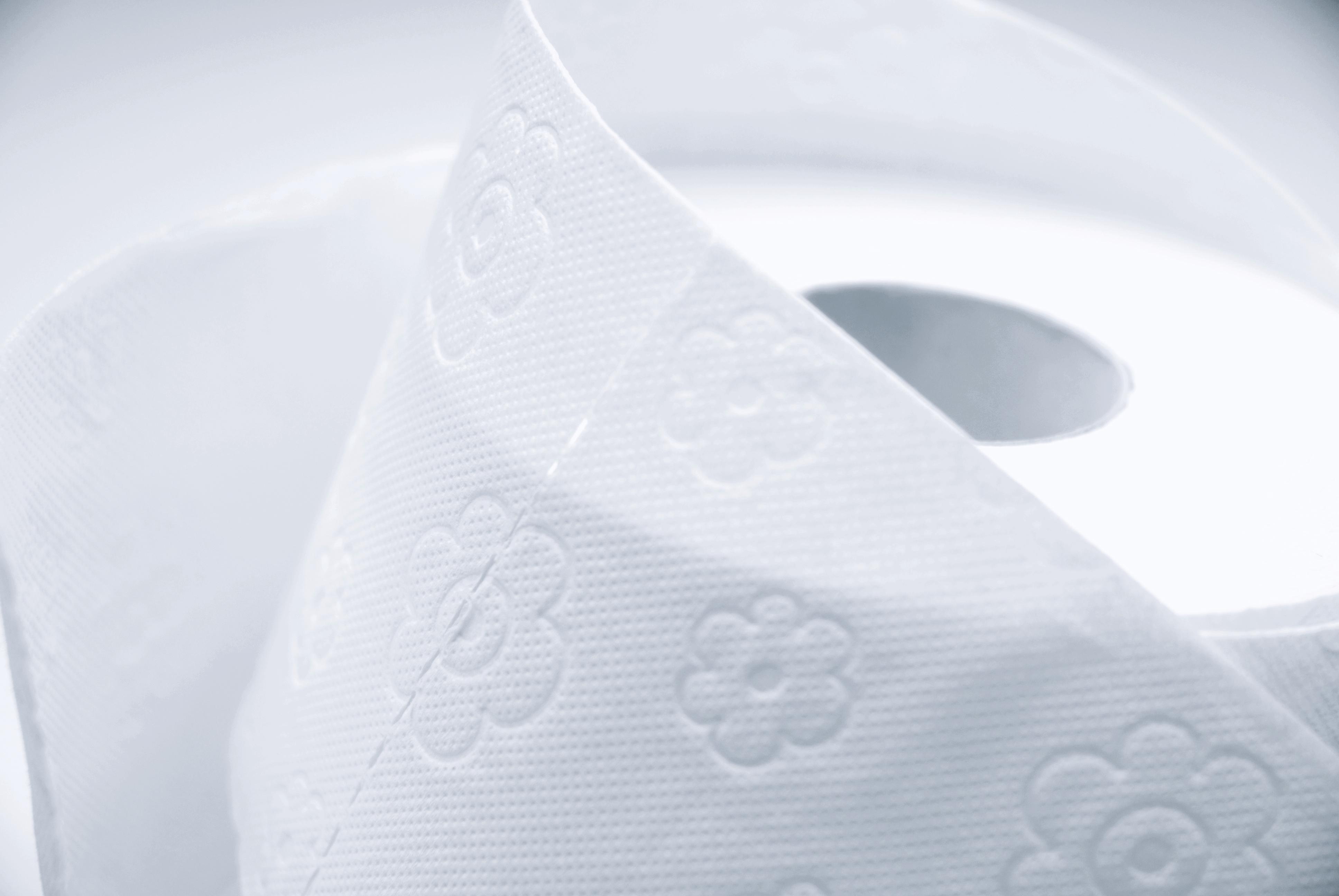 Toilettenpapierrolle offen