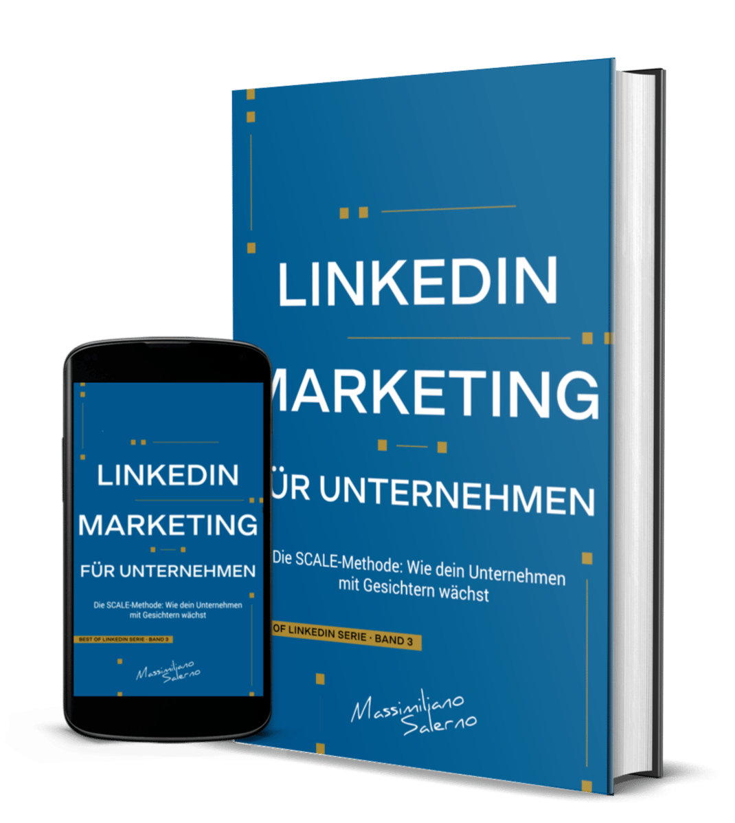 Buchcover Linkedin Marketing für Unternehmen von Massimiliano Salerno
