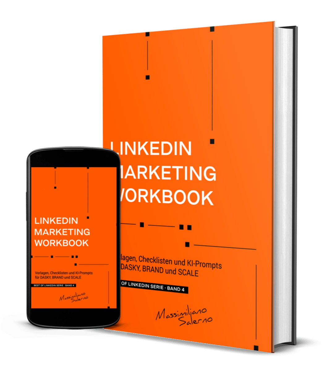 Buchcover Linkedin Marketing Workbook von Massimiliano Salerno