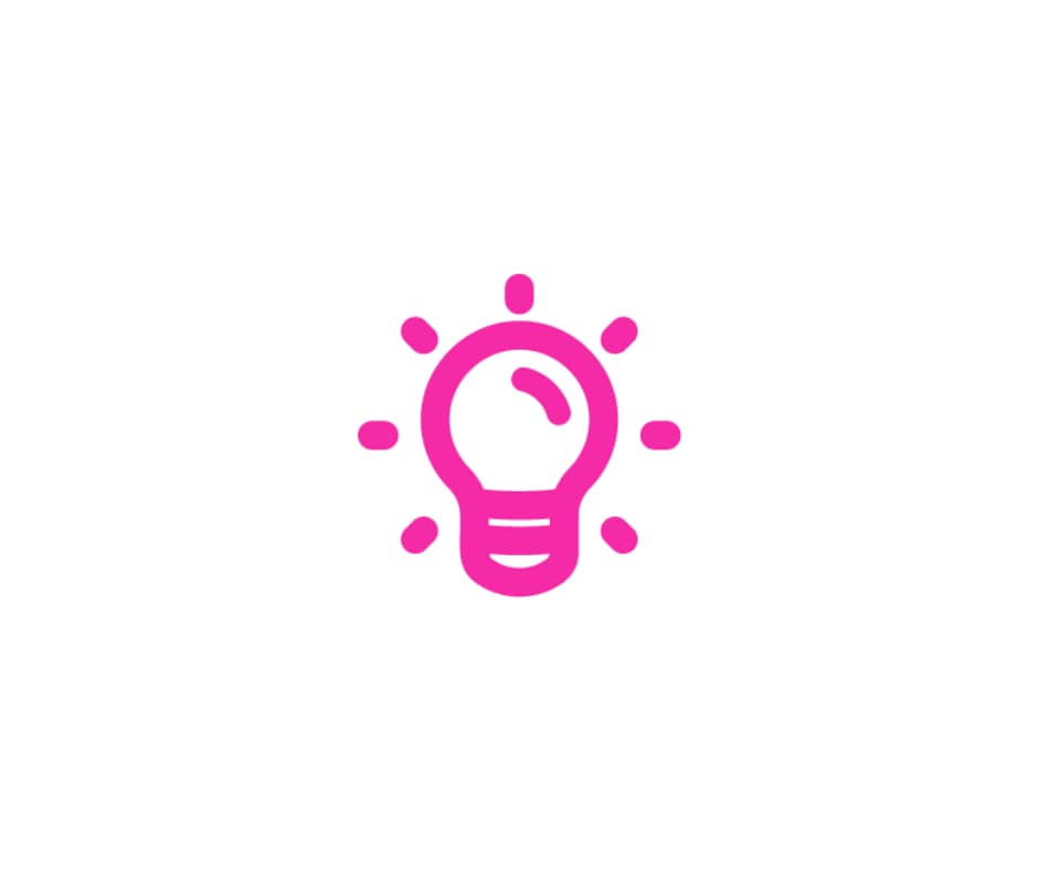 Pink lightbulb icon