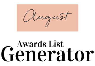 Awards List Generator