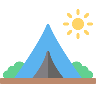 Tent in the sunshine