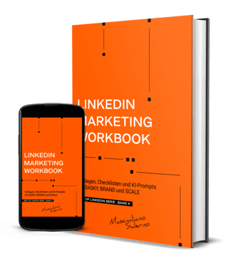 Buchcover Linkedin Marketing Workbook von Massimiliano Salerno