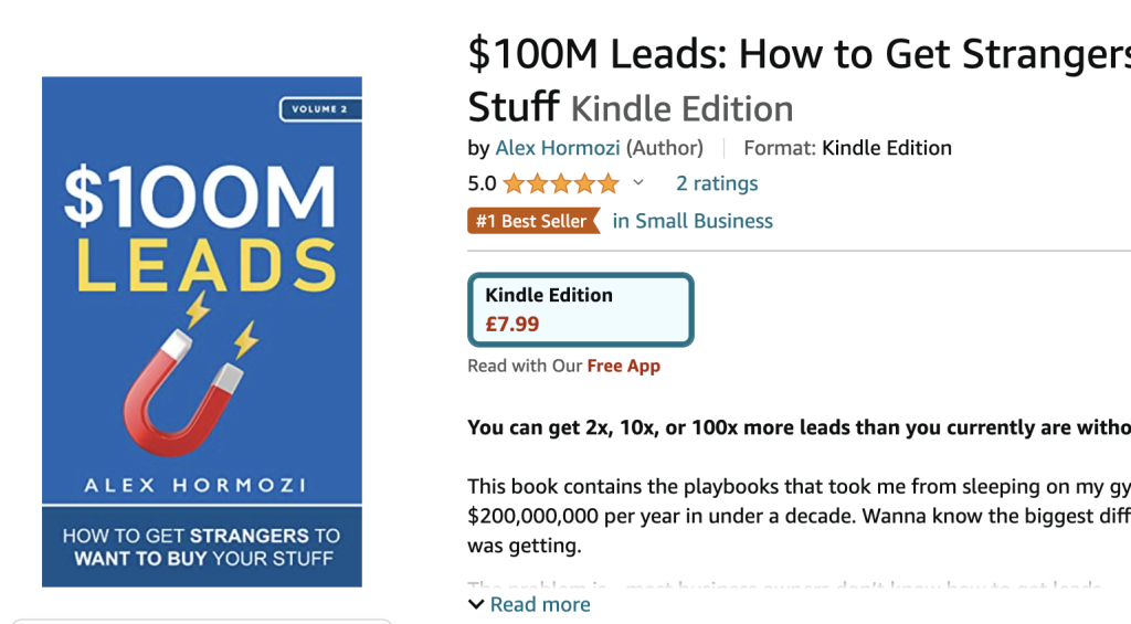 Pre-Owned $100M Leads: How to Get Strangers To Want To Buy Your Stuff  (Acquisition.com $100M Series) Hardcover 