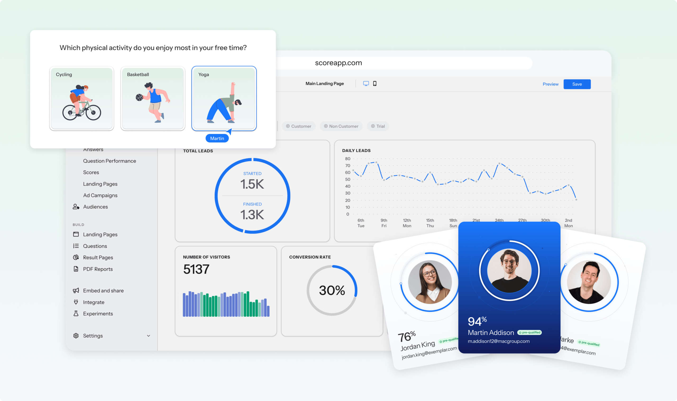 1. Attract with a landing page