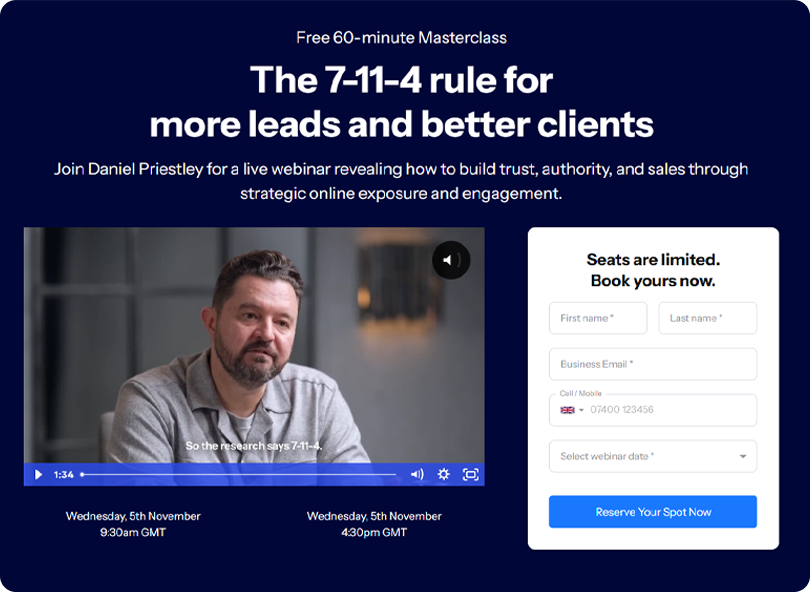 1. Attract with a landing page