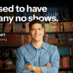 Robert Haggart of English for Life Coaching smiles with arms crossed, with quote 'I used to have so many no shows' and stat '25%+ Sales…